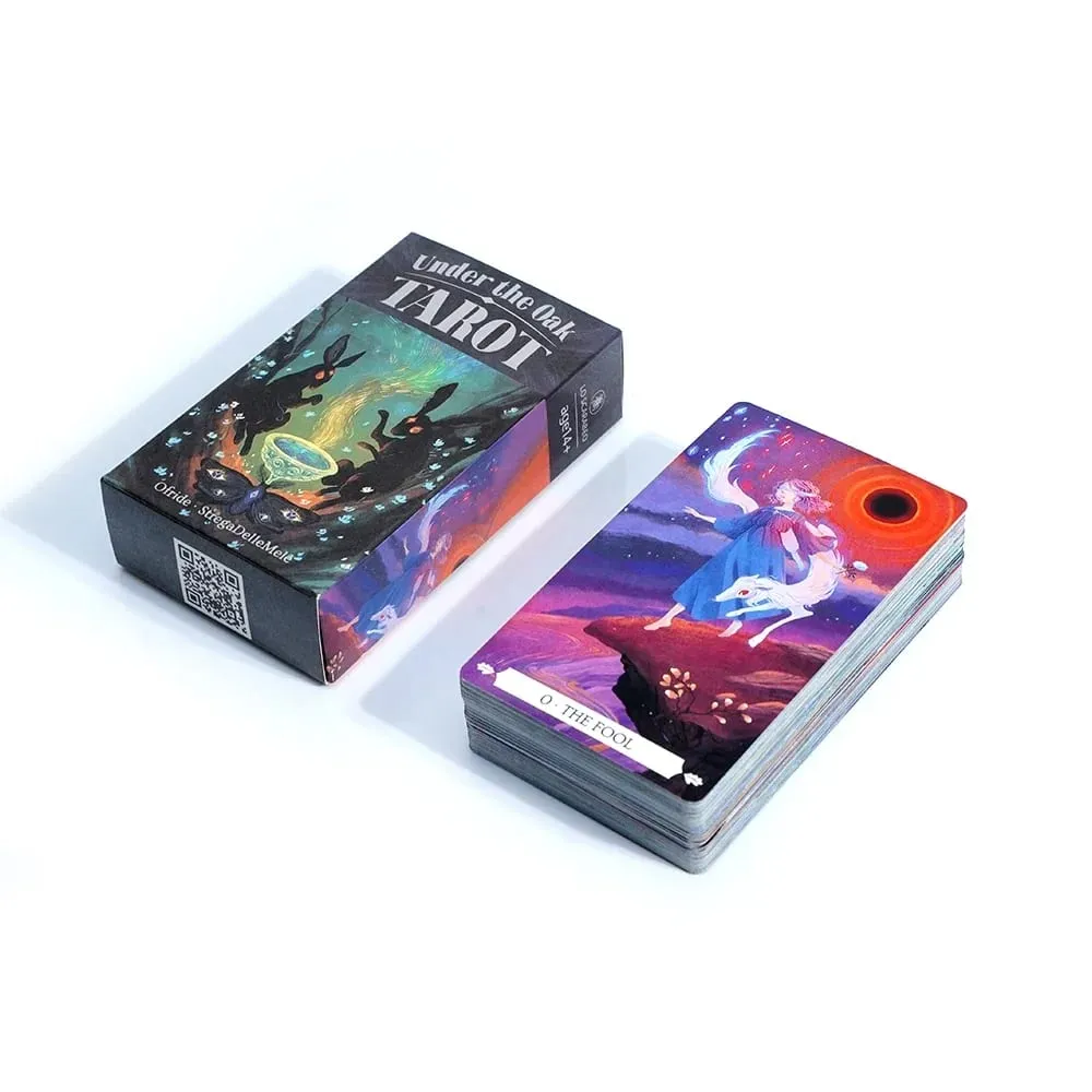 Under The Oak 78pcs Cartes de Tarot Tarot Deck Unique Jeu de Plateau de Divination Combinant Faits et Fiction pour des Lectures Perspicaces — image 2