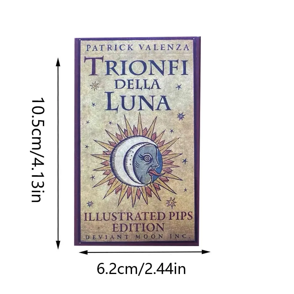 Trionfi della Luna Tarot 78 ดาดฟ้า PDF คู่มือ Fortune Telling การ์ดเกม Travel Cersion Reversed Chakra Planet Zodiac — image 6