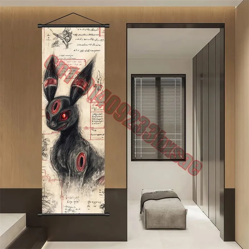 Poster Pokemon Cetakan Anime Dinding Karya Seni Gengar Gambar Lukisan Charizard Kanvas Skrol Gantung Pikachu Hiasan Bilik Rumah — image 10