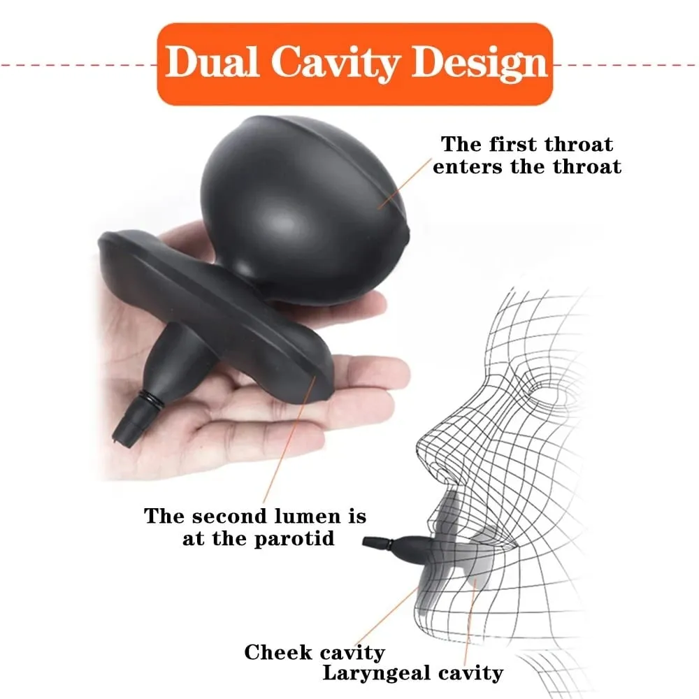 ยืดหยุ่นขนาดซิลิโคนปาก Gag BDSM Ball อุปกรณ์เสริม Plug Inflatable ที่ถอดออกได้ปั๊มสำหรับเร้าอารมณ์ Restraint Sex เกมเล่นของเล่น