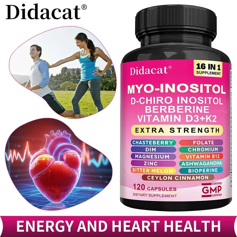 Myo Inositol Complex Capsules D-Chiro-Inositol & Vitamin D3 K2 Natural Daily Wellness Mood Relaxation & Body Vitality Support — image 2