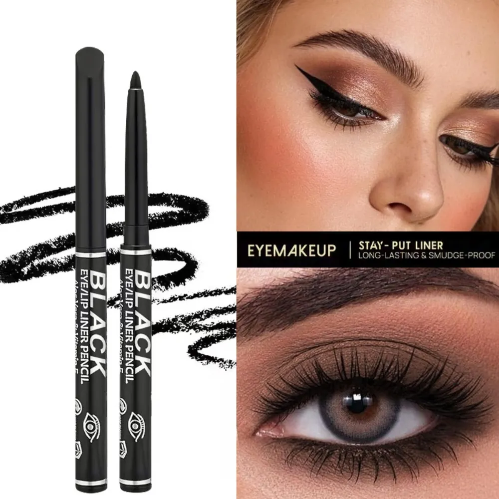 1/3 Buah/Eyeliner Coklat Hitam Halus Halus Tahan Air dan Tahan Keringat Tahan Lama Pena Bulu Mata Bawah Ulat Sutra Rias — image 4