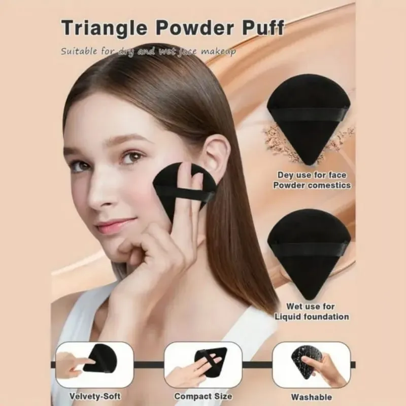 Set alat solek 19pcs termasuk 13pcs berus solek lembut 3 puff bedak segi tiga dan 3 telur kecantikan berbentuk titisan — image 3