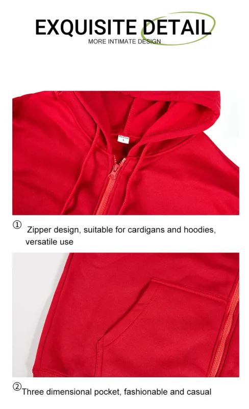Customized Pattern Logo Diy Men Zipper Hoody Loose Pocket Long Sleeve Fashion Fleece Hoodies Retro Unisex Autumn Clothing — image 14