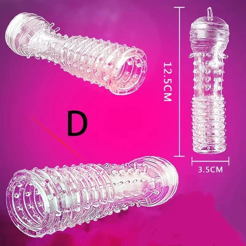 Kondom Boleh Digunakan Semula dengan Kancing Kelewatan Ejakulasi Mainan Seks untuk Lelaki Rangsangan G Spot Lengan Zakar Perancang Pemanjangan Cincin Zakar — image 10