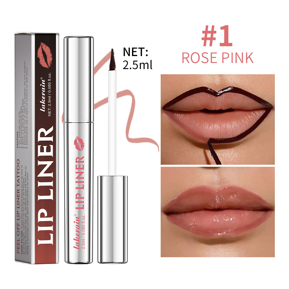 Waterproof Lip Liner Peel Off Tattoo Lipgloss Waterproof Long Lasting Matte Lip Tint Brown Contour Tear-off Lips Stain Cosmetic — image 7