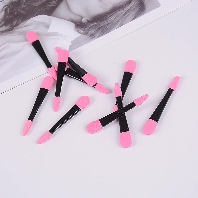 10pcs 더블 엔드 아이 섀도우 애플리케이터 프로 스펀지 아이 섀도우 메이크업 용품 휴대용 아이 섀도우 브러쉬 파우더 브러쉬 — image 4