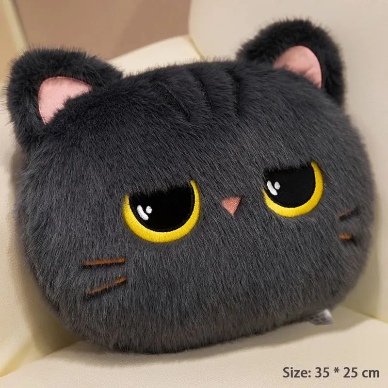 Originelles Plüschtier, schwarze Katze, offizielles großes Puppen-Wurfkissen, Plüschtier, süßes und bezauberndes Sofakissen, Büro-Wurfkissen — image 11