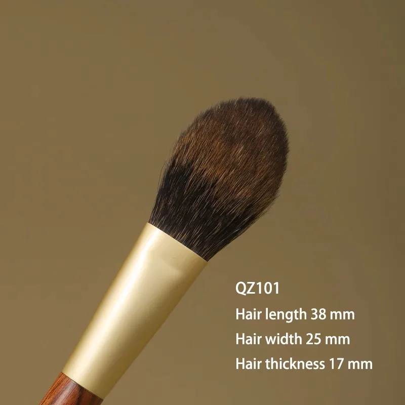전문 수제 메이크업 브러쉬 1PC 소프트 다람쥐 헤어 블러쉬 형광펜 브러쉬 아프리카 로즈 우드 핸들 메이크업 브러쉬