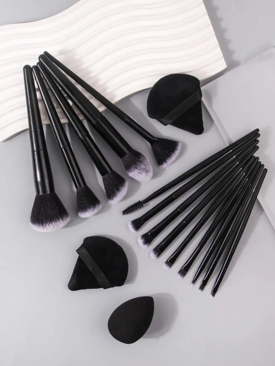 ชุดแปรงแต่งหน้าสีดำ Professional Super soft แปรงรายละเอียด Blush Brush Foundation คอนซีลเลอร์อายแชโดว์แปรงผู้หญิงเครื่องมือความงาม — image 5