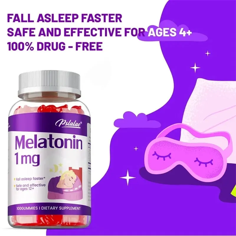 Melatonin Gummies 1 มก. - เครื่องช่วยการนอนหลับสำหรับเด็กบรรเทาความเครียดปรับปรุงการนอนไม่หลับปรับปรุงคุณภาพการนอนหลับและการนอนหลับที่ลึกยิ่งขึ้น — image 5