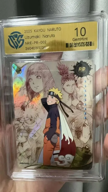 Karta Naruto wersja angielska PR-001PR-002 PRISTINE-10.0 Autentyczna karta oceny KAYOU — image 5