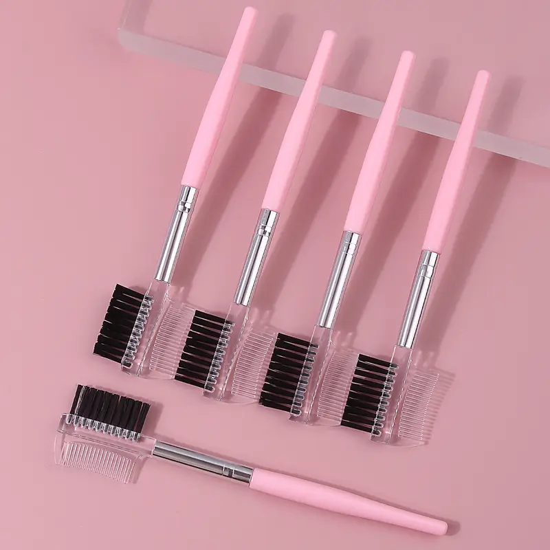 5-teiliges Make-up-Pinsel-Set, Wimpernbürste + Augenbrauenkamm, Make-up-Pinsel-Set, professionelles Volumen-Wimpern