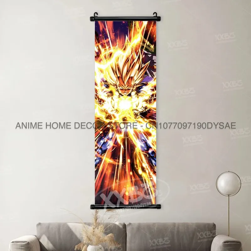 Dragon Ball Posters Anime Figures Wall Art Frieza Home Decor VegetaIII Scrolls Picture Goku Hanging Painting Son Gohan Wallpaper — image 33