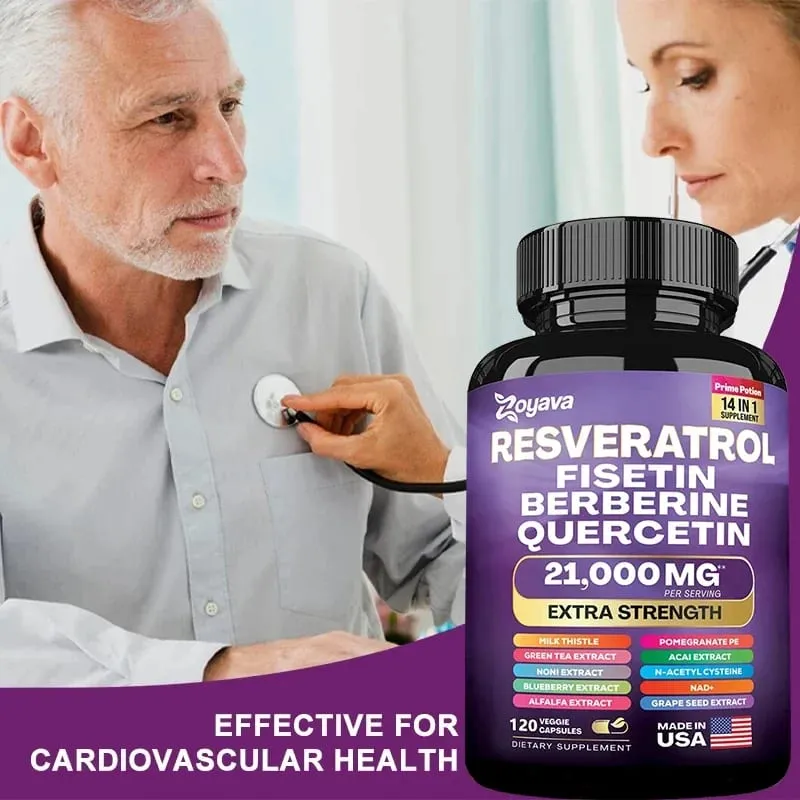 Capsules d'extrait de resvératrol - Avantages Immunité Antioxydants Santé cardiovasculaire Favorise une peau lisse — image 5