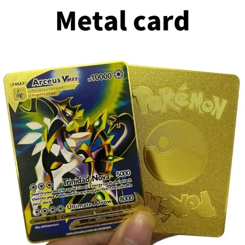 البوكيمون لعبة معدنية جمع بطاقة أنيمي الشكل تشارجر بيكاتشو بلاستويز Mewtwo معركة جمع كارت بطاقة لعبة هدية — image 1