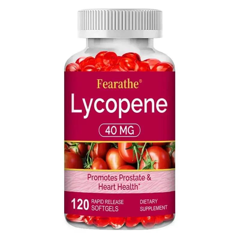 Likopena Premium 40mg Makanan Tambahan untuk Kulit Jantung Antioksidan Prostat & Kesihatan Imun Bukan GMO 30/60/120 Gel lembut