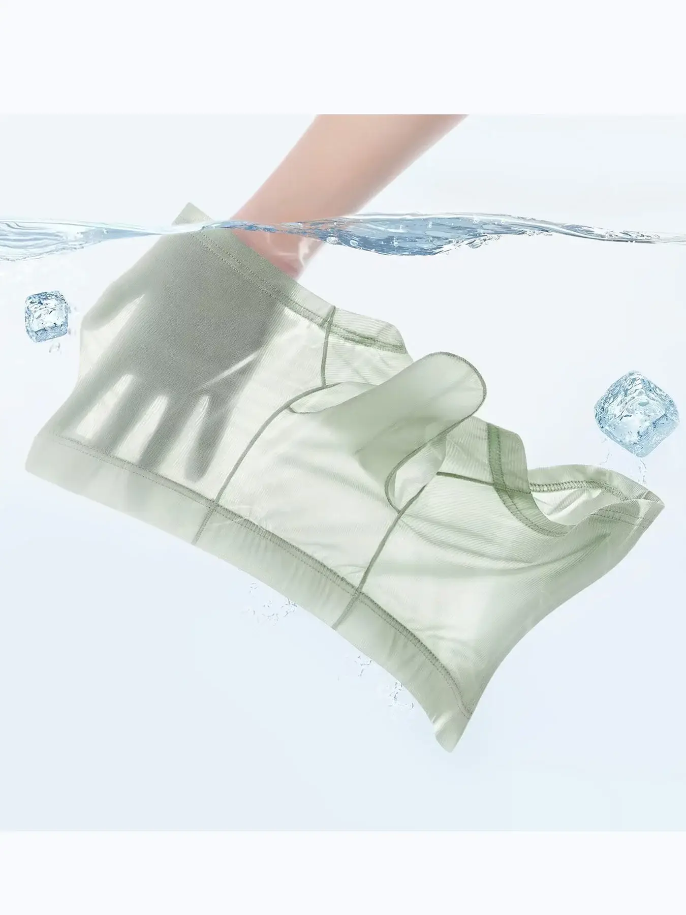 Slip boxer trasparenti Intimo sexy da uomo Mutande ultra sottili Vedi attraverso mutandine di seta ghiacciata Pantaloncini di lingerie lisci e lucidi — image 2