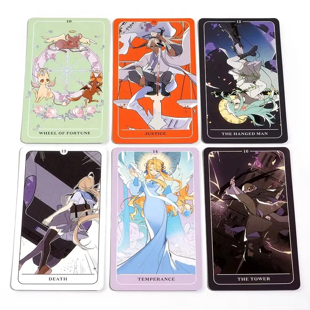 10,3*6 cm Anime Tarot Deck Utforska arketypernas symbolik och magi i anime moderna anime-karaktärer — image 5
