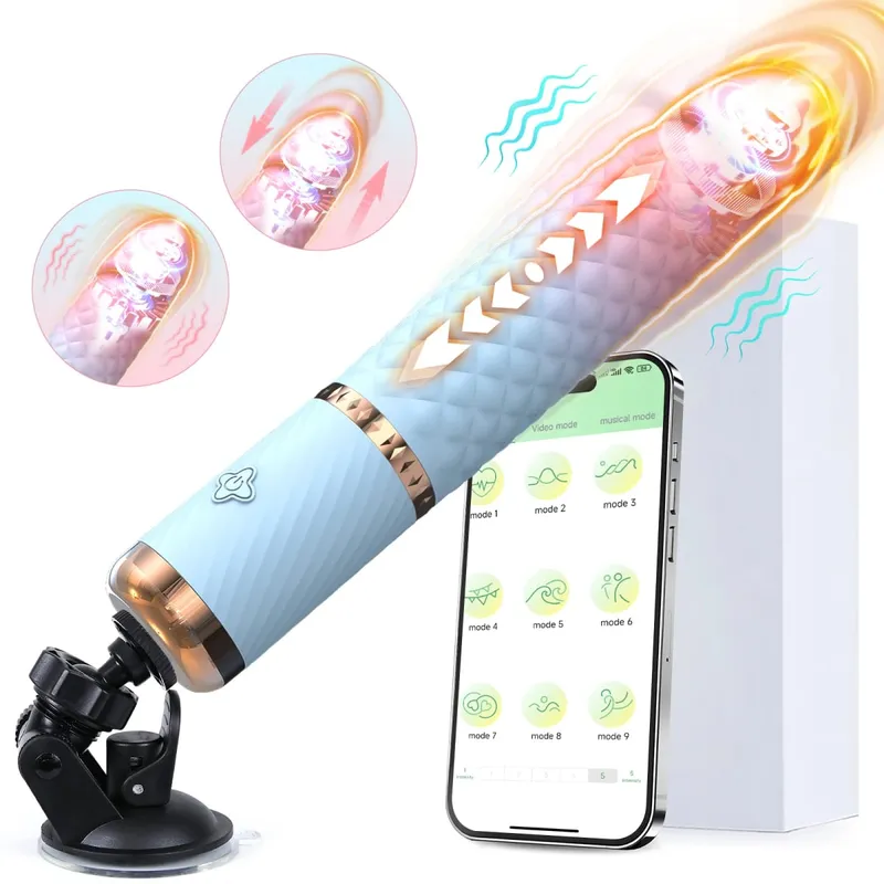 APP Kontrolü Otomatik Teleskopik Sokma Gerçekçi Yapay Penis Vibratör Seks Makinesi G Noktası Klitoral Stimülasyon Kadınlar için Seks Oyuncakları — image 8
