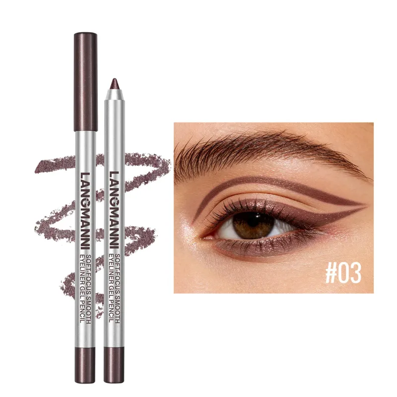 Waterproof and Sweat Proof Pearlescent Shining Eyeliner Gel Pencil Long Lasting Smooth Easy To Colors Women Eye Makeup — image 11
