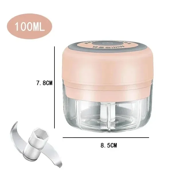 250/100ML hachoir à ail USB charge puissant Mini hachoir à ail électrique Portable broyeur à ail cuisine hachoir alimentaire unisexe — image 9