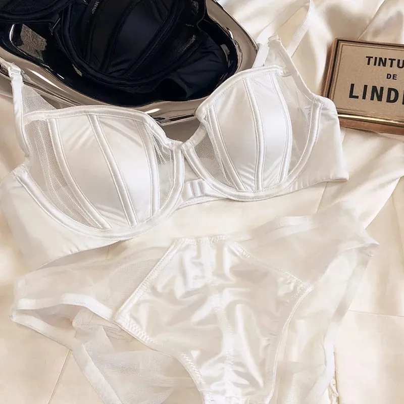 ฤดูร้อนลูกไม้บางถ้วยผู้หญิงชุดชั้นในด้านหน้าหัวเข็มขัด Push Up Bra ชุดปรับสายรัด Brassiere สวยกลับชุดชั้นใน — image 7