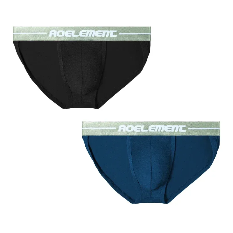2 pezzi di biancheria intima sexy a triangolo sportivo traspirante dal taglio alto con tasca a forma di U per sostenere le mutande da uomo — image 6