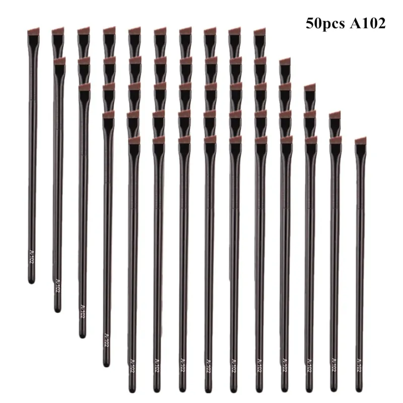 5/10/20/50 Pcs Pennelli per trucco contorno sopracciglia Pennello per eyeliner per sopracciglia Pennello per occhi professionale super sottile ad angolo Pennello per occhi Strumenti per il trucco — image 12