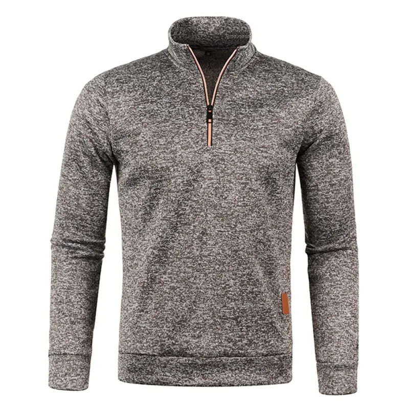 Men's Sweatshirts Half Zipper Pullover Male Long Sleeve Flleece Sweater Standcollar Snowflakes Hoodies Men Clothes — image 3