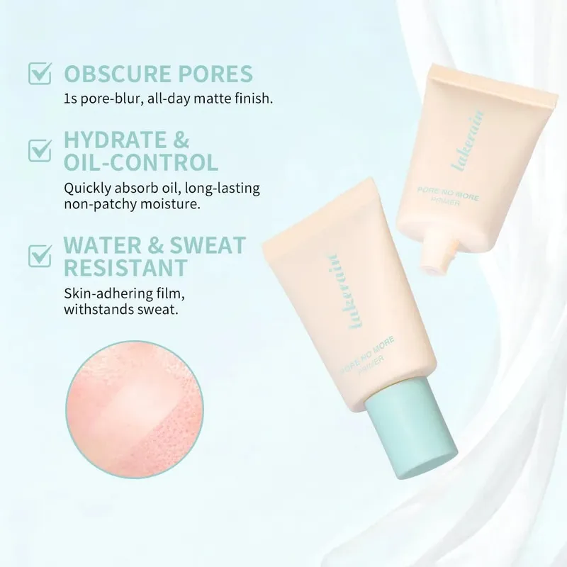 4 stk Ansigtsmakeup Sæt Foundation Stick Pore No More Primer Loose Setting Powder Langtidsholdbar mat Begynder Makeup Julegave — image 6
