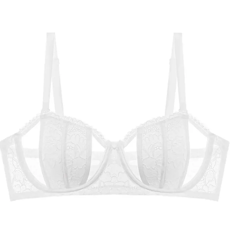 Big Bust Minimizer BH Set 32‑38 AB Tunn Spets Mjuk Bygel Anti-Sagging Axelbandslös Valfri Sexig Bysthållare Damunderkläder Kit