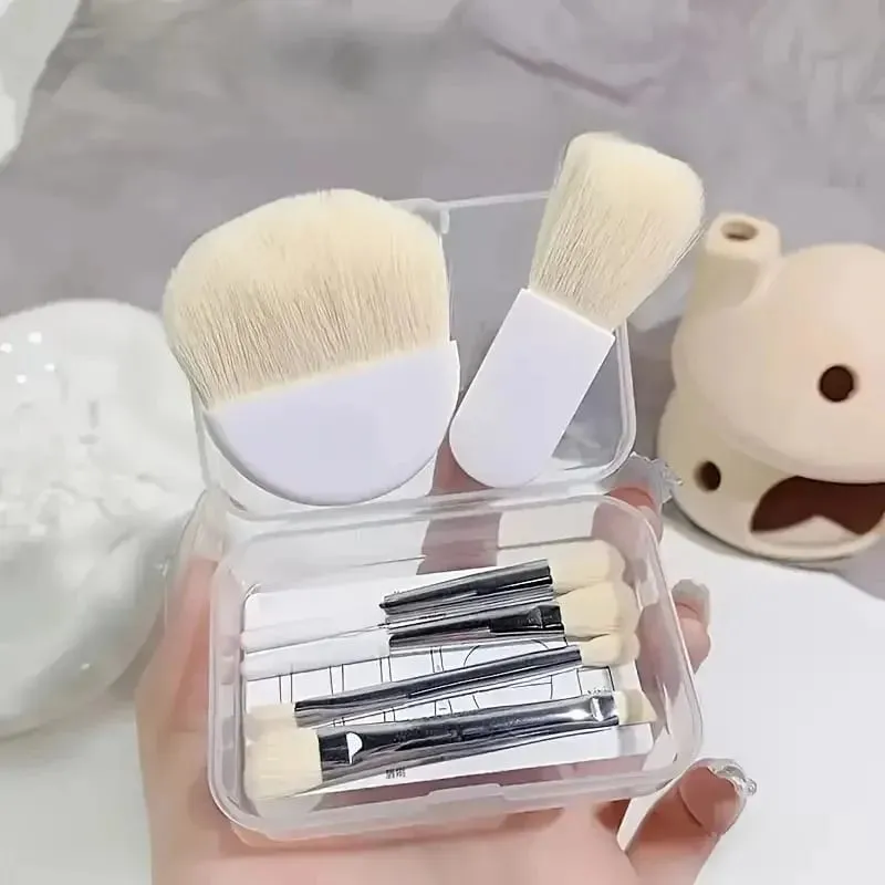 6Pcs Mini Makeup Brushes Set With Box Portable Cosmetic Powder Foundation Blush Blending Concealer Make Up Brushes Makeup Tool — image 5