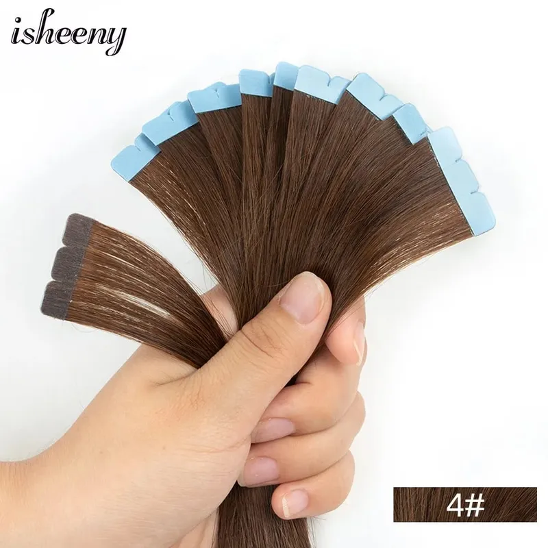 12 "-20'' ที่มองไม่เห็น MINI เทปต่อผมมนุษย์กาวที่มองไม่เห็นไม่มีรอยต่อเทปธรรมชาติตรง 10 ชิ้น/แพ็ค — image 7
