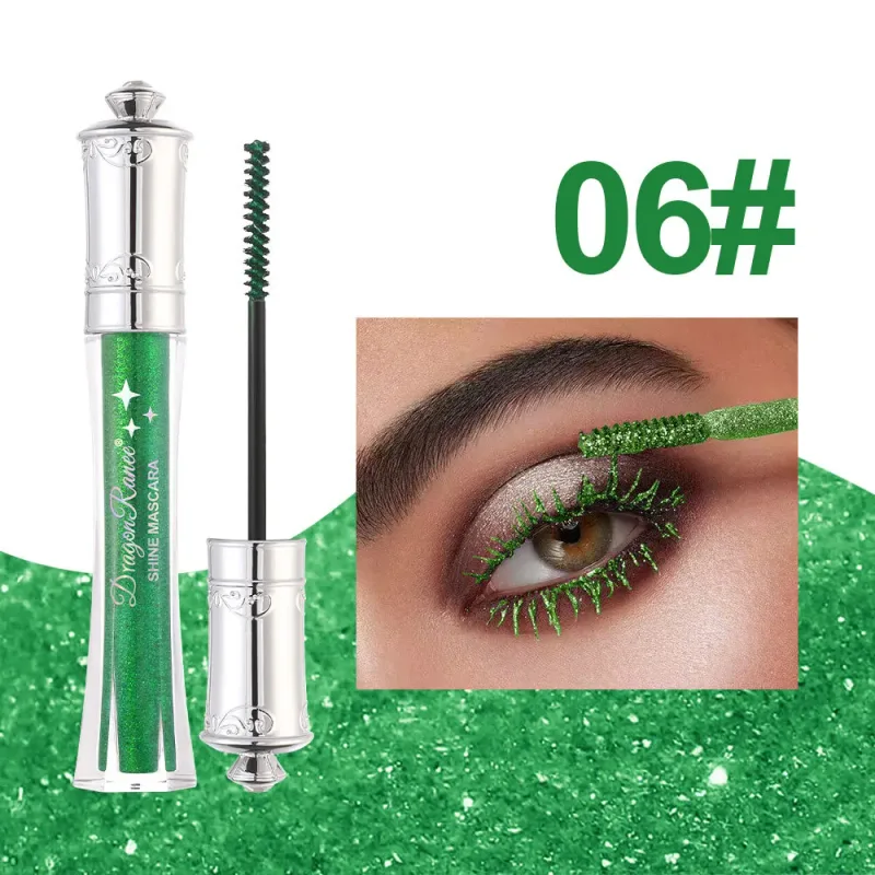 Shiny Diamond Colorful Mascara Blue Glitter Sparkling Waterproof Mascara Beauty Eyelashes Extension Quick Dry Shimmer Eye Makeup