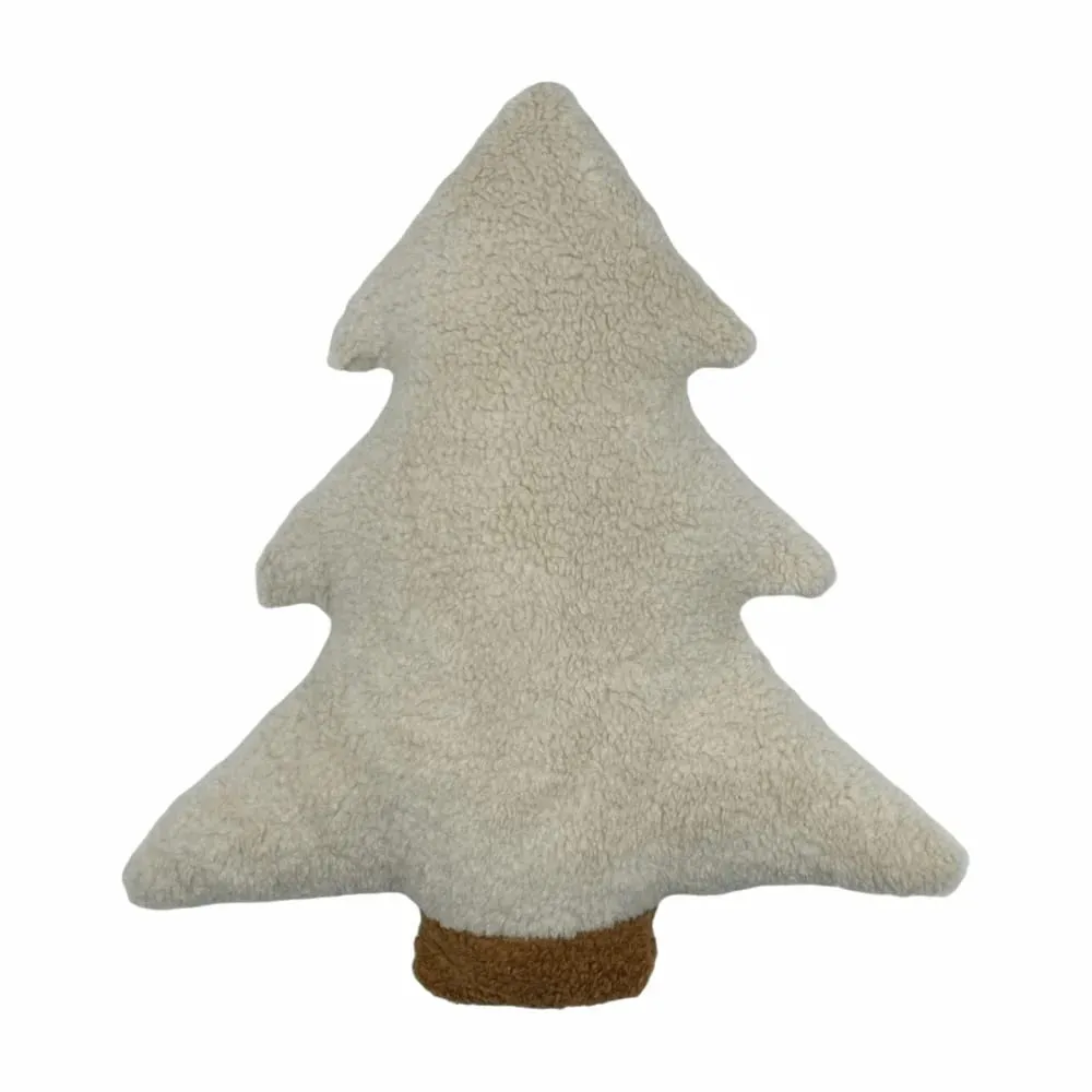 Niedliches 40 cm großes Weihnachtsbaumkissen, weich gefülltes Plüschkissen, festliches Dekokissen, Heimdekoration