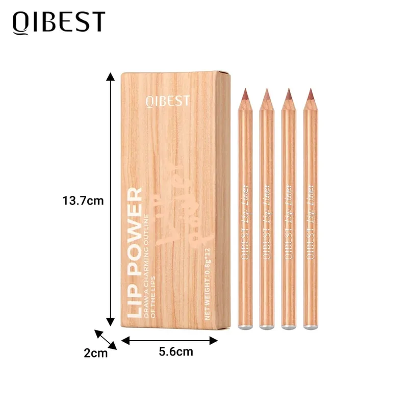 12 pz/set Matte Lip Liner Matita Contorno Labbra Contouring Rossetto Duraturo Alto Pigmento Non Facile Dissolvenza Velluto Fine Lipliner — image 6