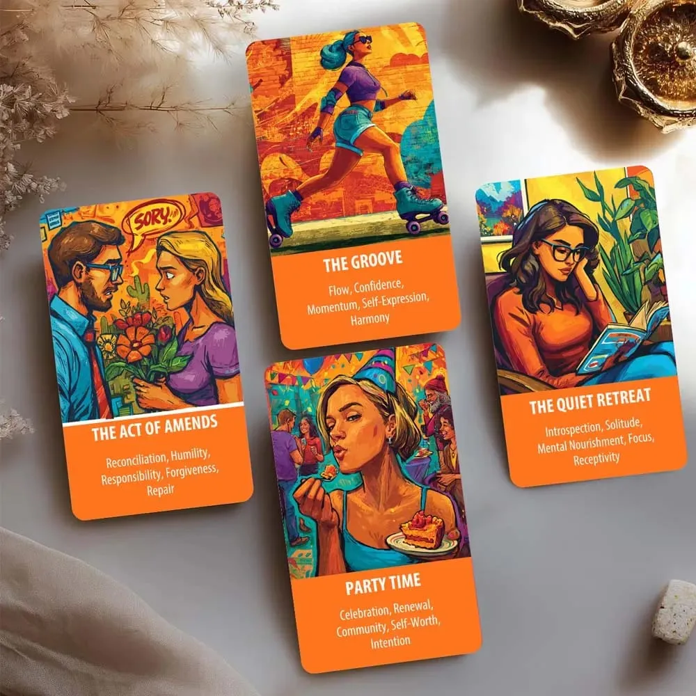 56 cartas os ritmos diários oracle deck 13x8 cm construir conexão interna compreensão mudanças de vida jogo de cartas visão espiritual — image 6