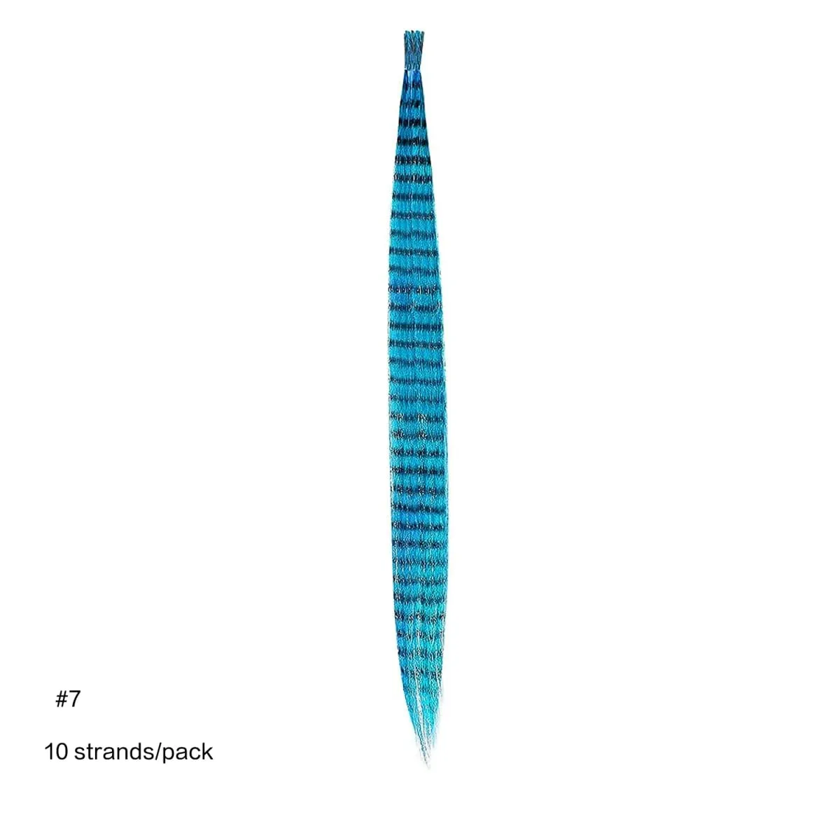 Extensions de cheveux synthétiques colorées I Tip, 10 racines/paquet, postiche 16 pouces, accessoires capillaires pour femmes et filles, utilisation quotidienne en fête — image 12
