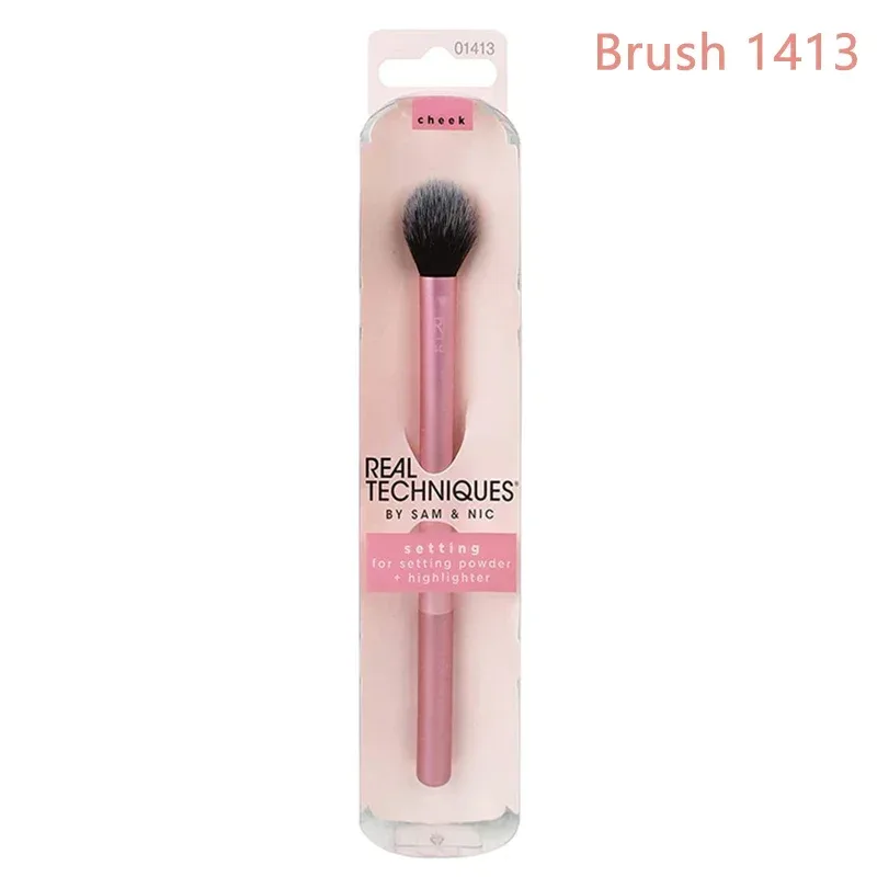 Set Kuas Rias Professioanl Teknik Nyata Berbulu Lembut untuk Kosmetik Bedak Foundation Alat Kecantikan Pencampur Eyeshadow Wajah — image 10