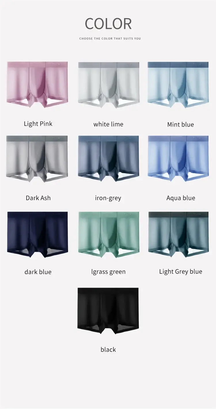 MiiOW 3pcs 120D Ice Silk Men Underwear Thin Sexy Boxer Shorts 3A Graphene Antibacterial Men's Panties Seamless Male Underpants — image 17