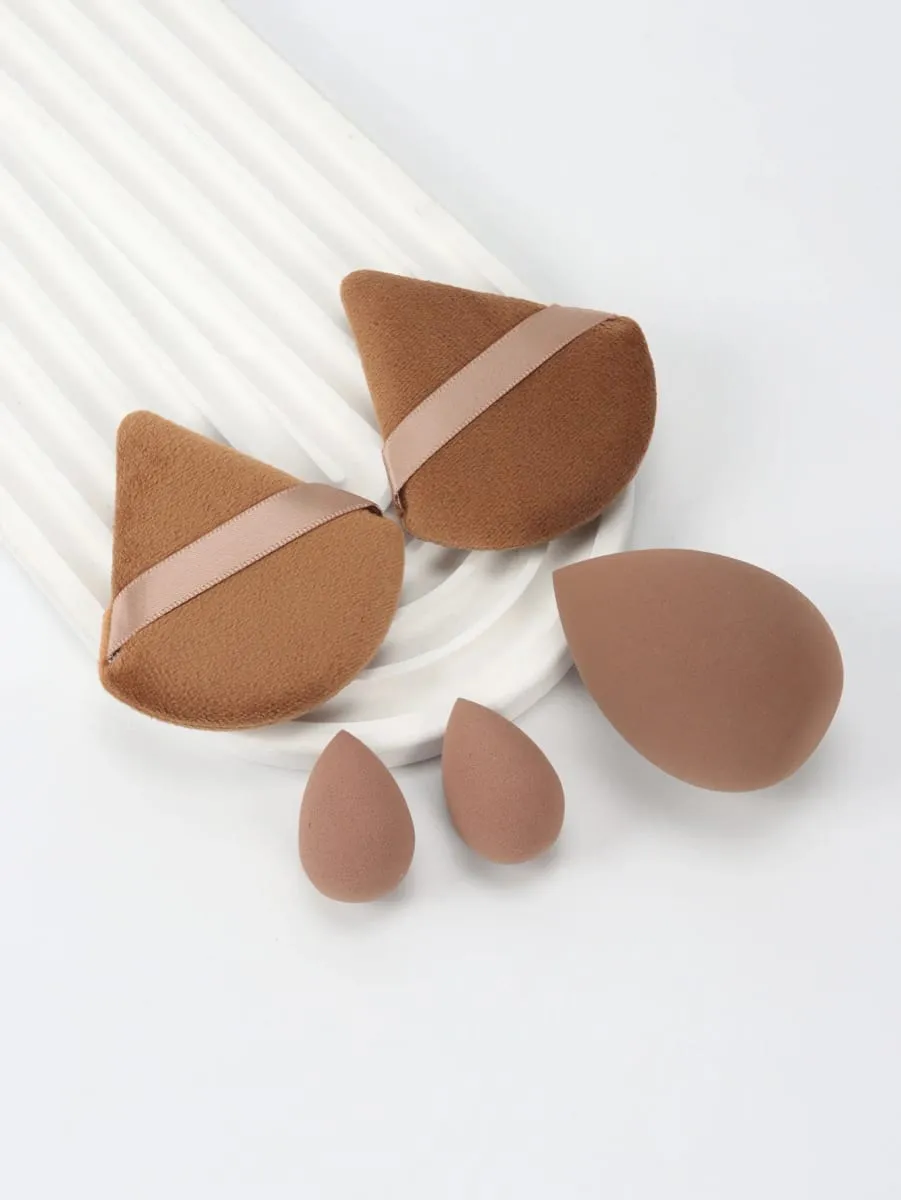 5Pcs Professional Makeup Sponge Set - Soft Gentle Multi-Purpose Tools for Perfect Foundation Powder and Blush Application — image 4