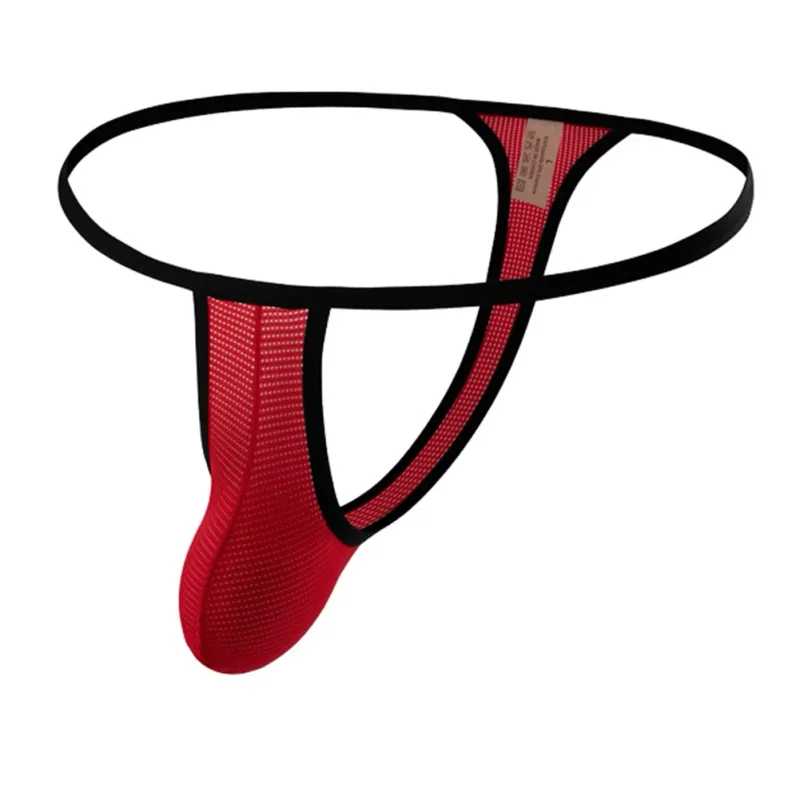 Pakaian Dalam Lelaki Warna Pepejal Mesh Seksi Bernafas Pakaian Dalam Brazil Lounge Mainan Seksi Seluar Dalam Lelaki Seluar Dalam Uniseks Thong G-String
