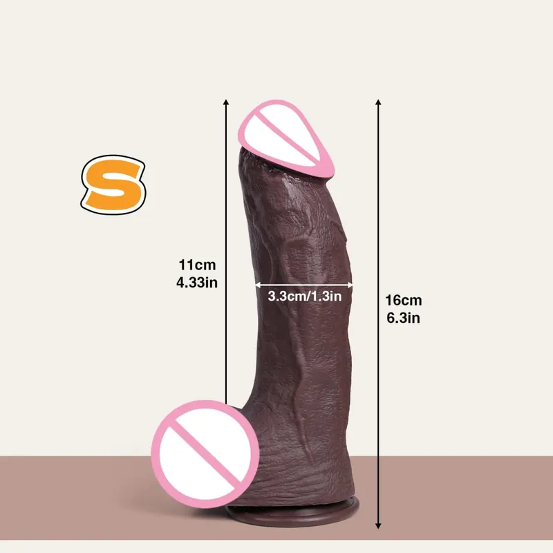 Kæmpe realistisk dildo dobbeltlags silikone penis blød stor pik 2 farver 4 størrelser til kvinder Onani sexlegetøj Voksen forsyninger