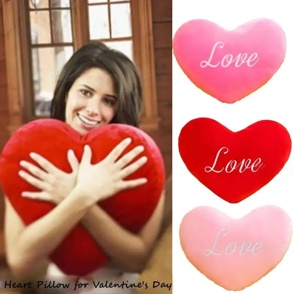 새로운 심장 모양 부드러운 베개 홈 장식 발렌타인 데이 심장 플러시 베개 박제 베개 어린이 생일 선물 — image 5