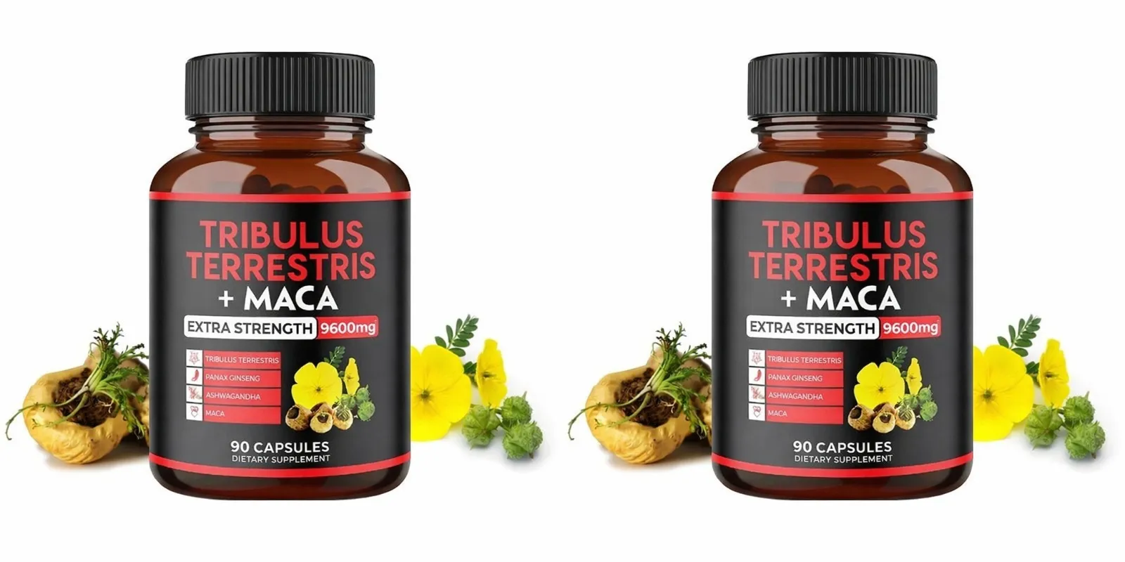 Tribulus Terrestris + Maca Root Extract Supplement understøtter energivitalitet Naturlig urtesundhed Ikke-GMO 90 veganske kapsler — image 7