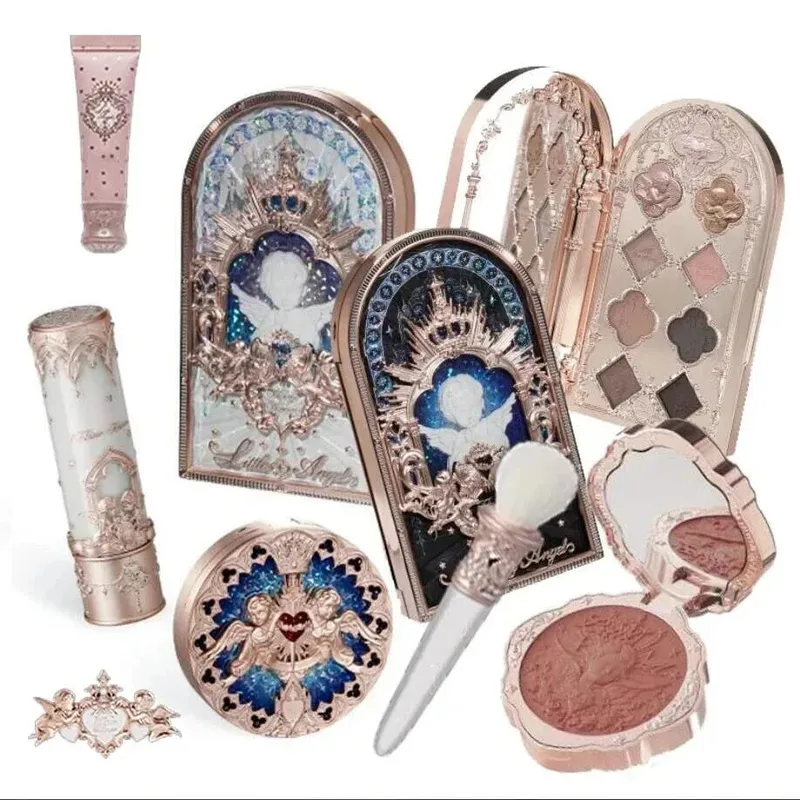Flower Know Make-up-Set, Little Angel Collection, Make-up-Geschenkbox, Lidschatten, Rouge, mattierter Lippenstift, Textmarker, Komplettset, alles in einem — image 2