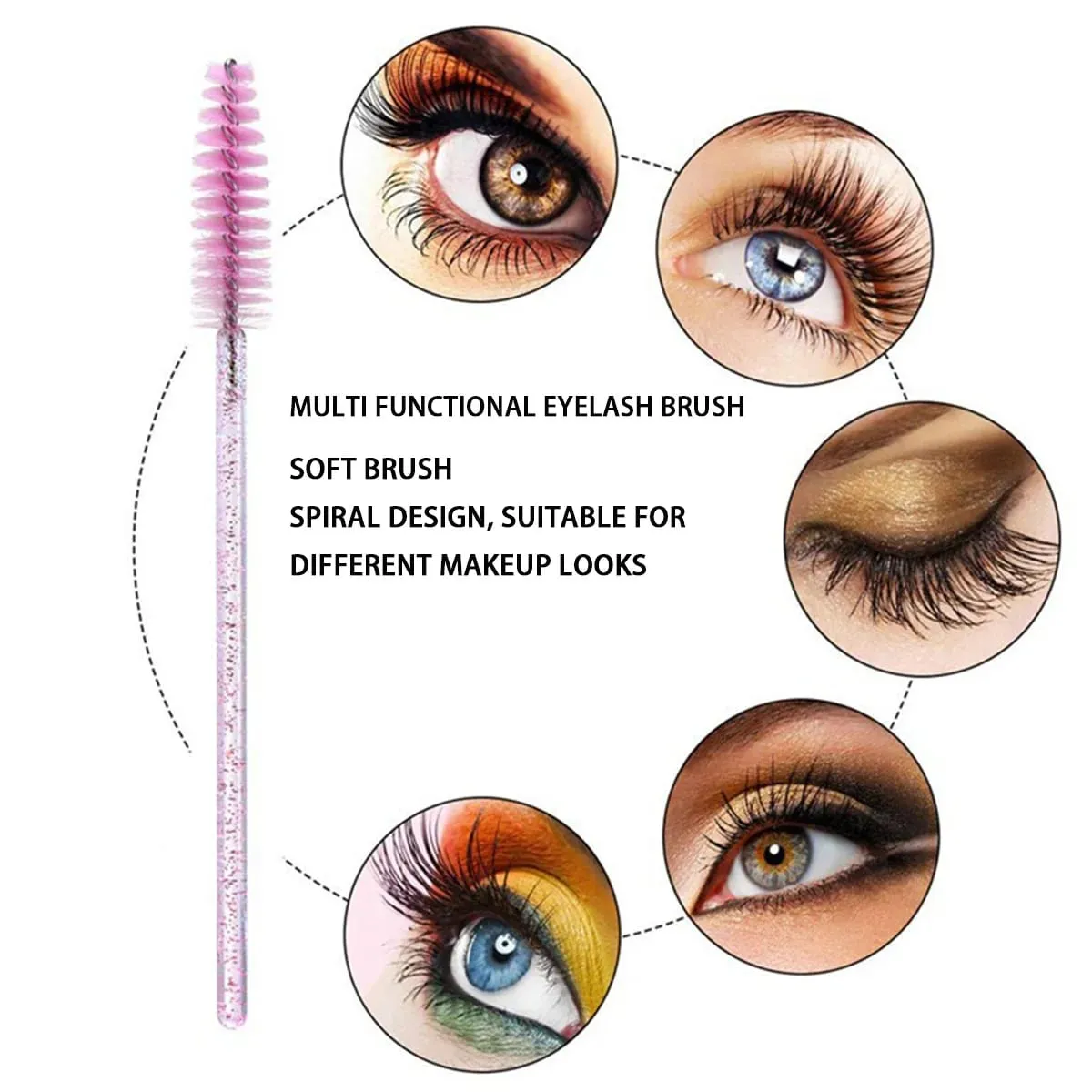 500Pcs Lash Brushes Eyelashes Extension Brush Kits Makeup Tool For EyelashMascara Wands Applicator Spoolers Tools Χονδρέμπορος — image 3