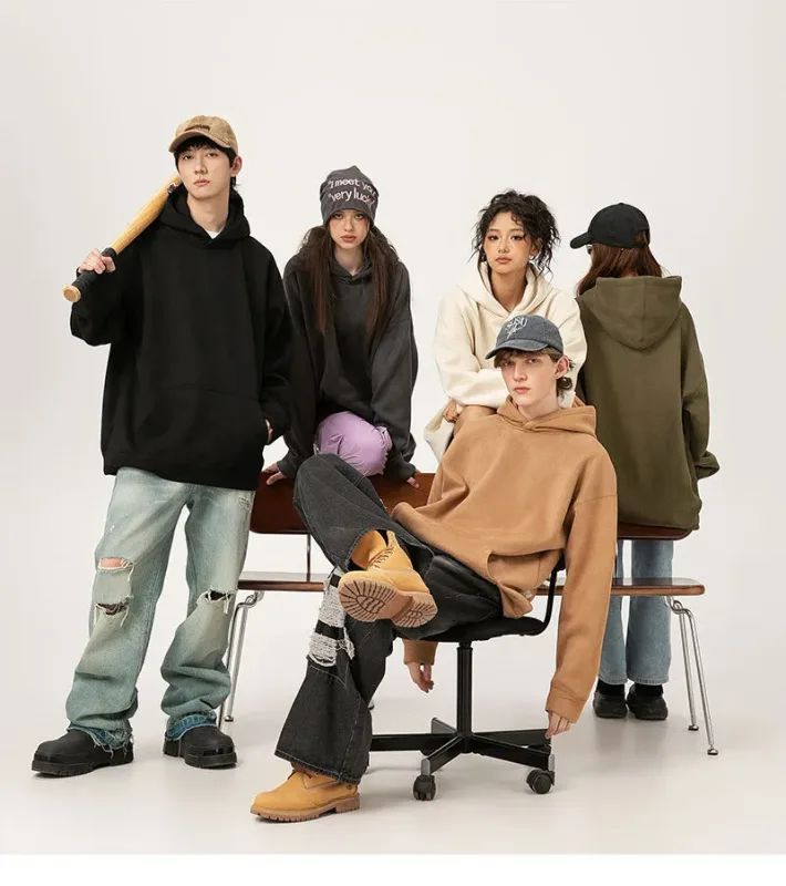 Felpa con cappuccio da uomo Six Seven 67 Numero Lettera Felpa pullover con stampa fronte-retro Manica lunga Allentata Casual Top con cappuccio Streetwear — image 4
