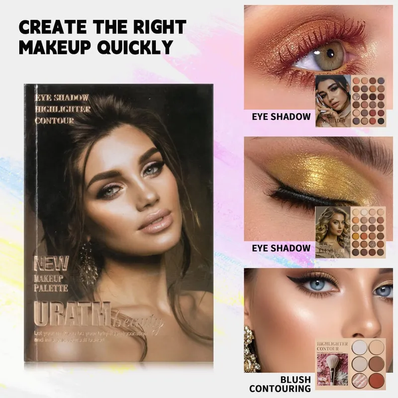 54 สี Professional แต่งหน้า Palette Book เครื่องสำอาง Palette Matte Pearlescent Blush Highlight Contouring เครื่องสำอาง All-in-one — image 2